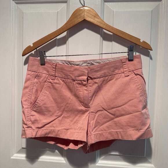 J Crew Chino Women's Shorts Peach Pink Size 2 - Picture 1 of 3